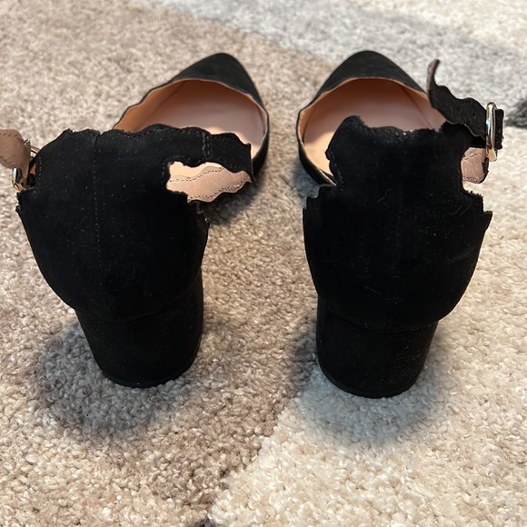 Metaphor scalloped ankle-strap heels, black, size 7 GUC! - Picture 3 of 5